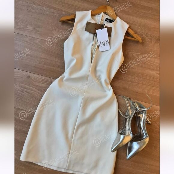 Nwt Zara BELTED TAILORED DRESS - Picture 14 of 16